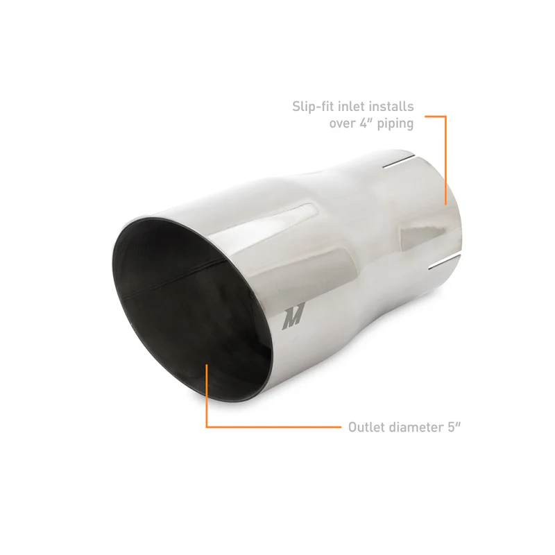 Mishimoto Clamp-On Single Wall Exhaust Tip 5in Outlet - Polished - Image 4
