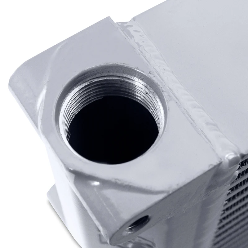 Mishimoto Heavy-Duty Oil Cooler - 10in. Same-Side Outlets - Silver - Image 5