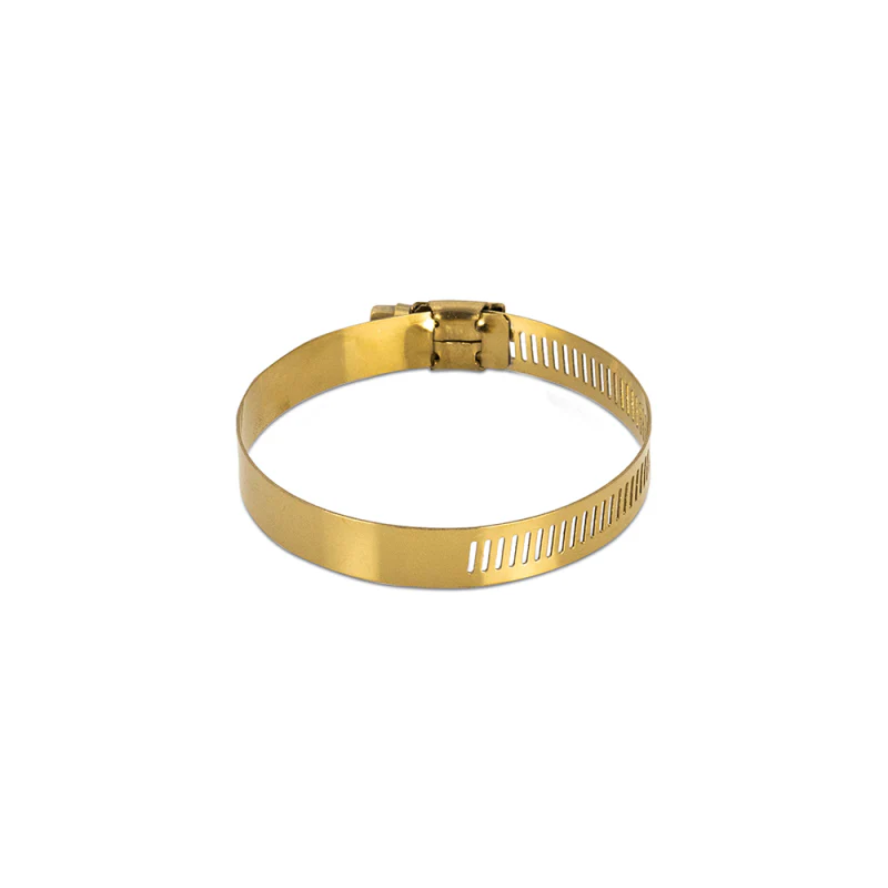 Mishimoto High-Torque Worm Gear Clamp 2.83in.-3.74in. (72mm-95mm) - Pack of 2 - Gold - Image 2