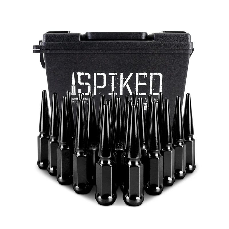 Mishimoto Mishimoto Steel Spiked Lug Nuts M14 x 1.5 24pc Set Black - Image 4