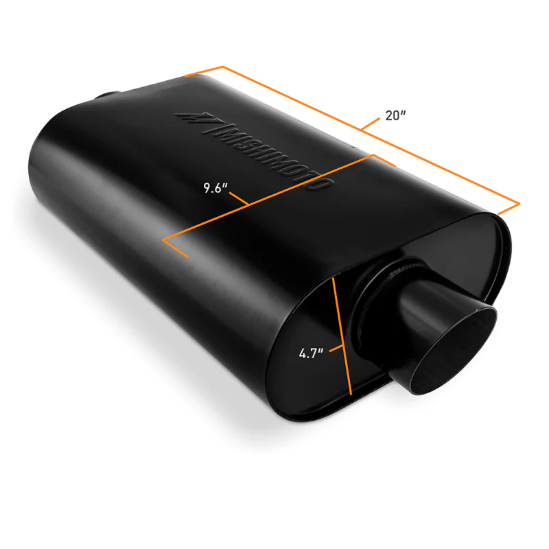 Mishimoto Muffler with 2.5in Center Inlet/Outlet - Angled Tip - Black - Image 5