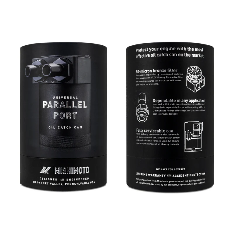 Mishimoto Parallel Port Universal Baffled Oil Catch Can - Image 2
