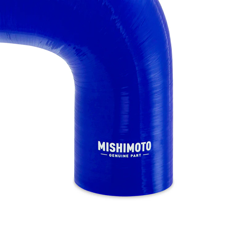 Mishimoto Silicone Reducer Coupler 90 Degree 2.5in to 4in - Blue - Image 2