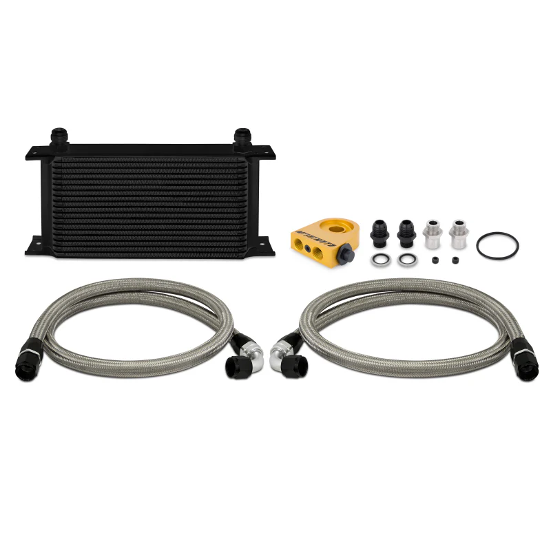 Mishimoto Universal 19 Row Thermostatic Oil Cooler Kit - Black - Image 2