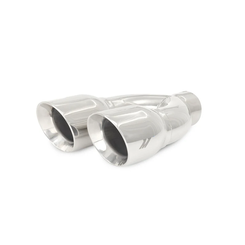 Mishimoto Universal Steel Muffler Tip 2.5in Inlet Dual Y Polished - Image 2