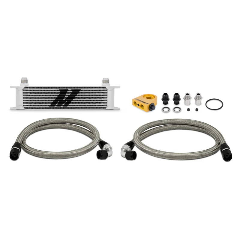 Mishimoto Universal Thermostatic 10 Row Oil Cooler Kit - Silver - Image 2