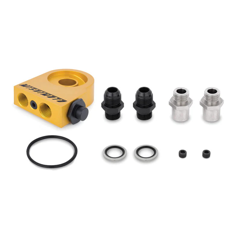 Mishimoto Universal Thermostatic Oil Cooler Kit 16-Row Black - Image 4