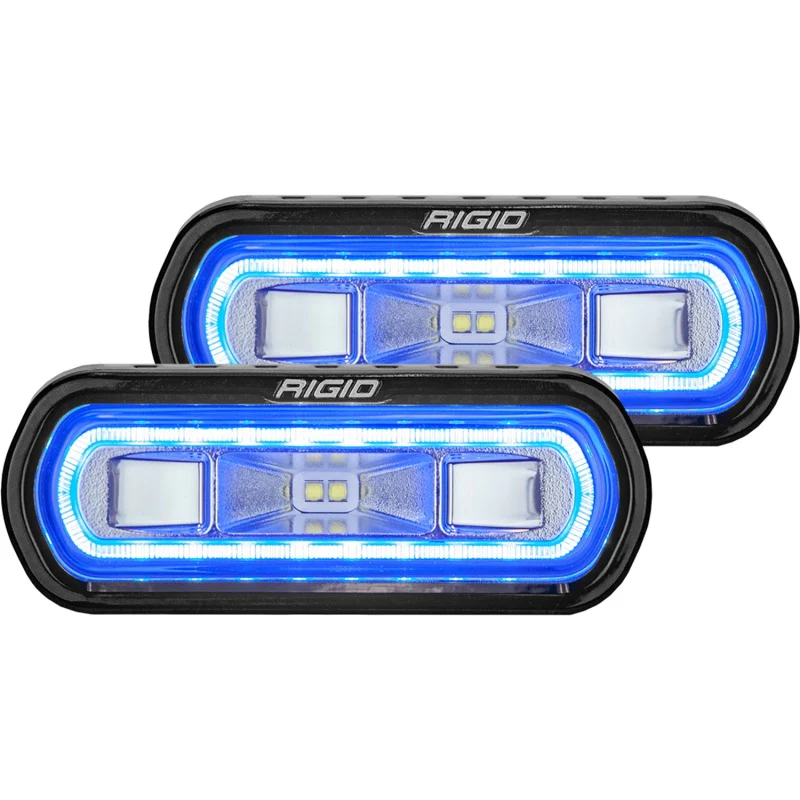 Rigid Industries SR-L Series Surface Mount LED Spreader Pair w/ Blue Halo - Universal - Image 2