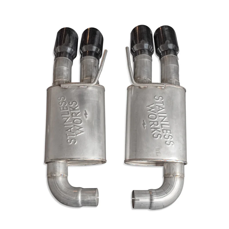 Stainless Works 18-21 Mustang GT Axleback Redline Exhaust - Black Tips - Image 5