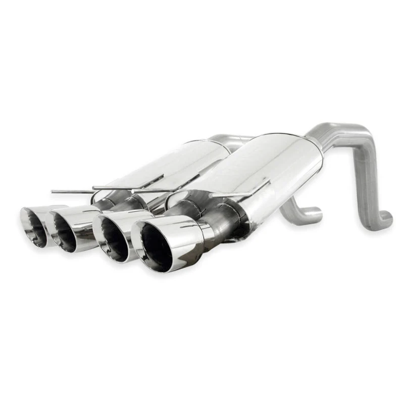 Stainless Works 2006-13 Corvette C6ZO6/ZR1 3in Axleback Chambered Mufflers Quad 4in Rolled Edge Tips - Image 2