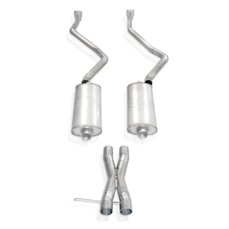 Stainless Works 2007-14 Chevy Tahoe And Yukon LT 2-1/2in Exhaust X-Pipe Chambered Mufflers Tips - Image 2