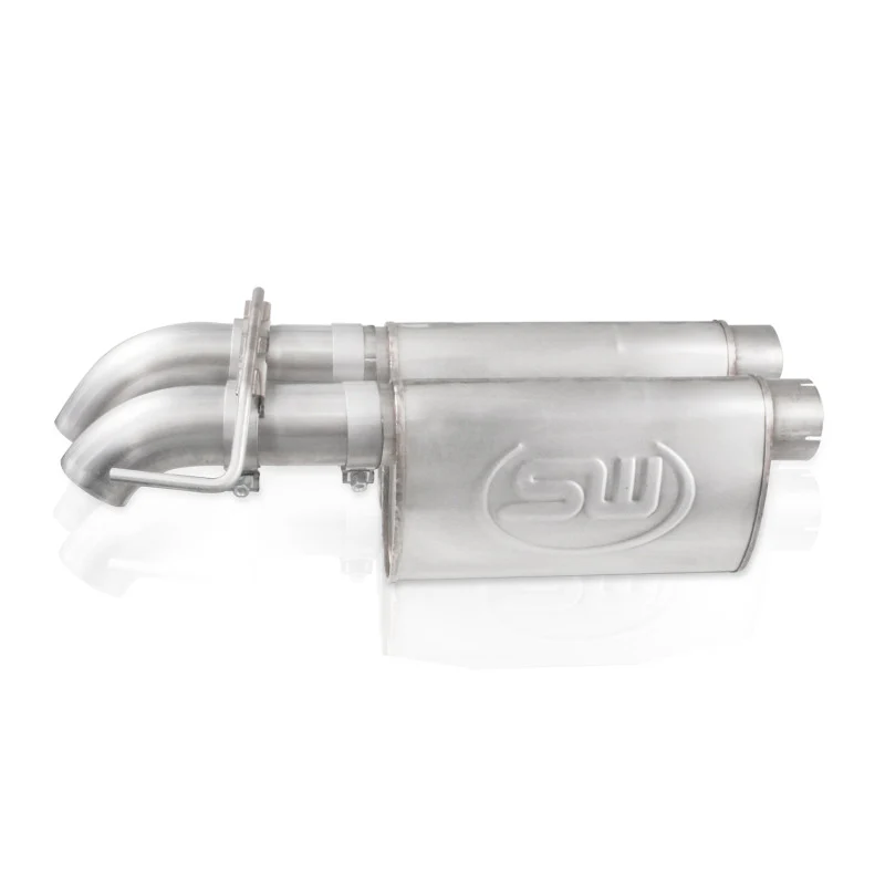 Stainless Works 2010-14 Ford Raptor 3in Exhaust Chambered Mufflers Dump Exit - Image 6