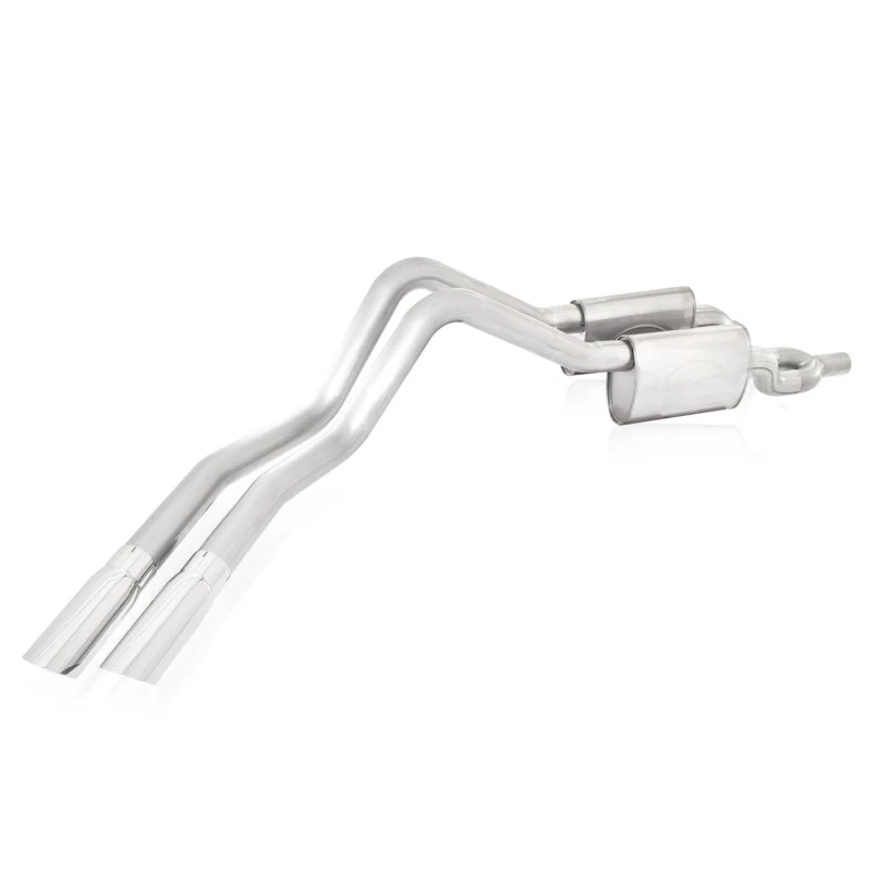 Stainless Works 2010-14 Ford Raptor 3in Exhaust Y-Pipe S-Tube Mufflers Behind Passenger Tire Exit - Image 2