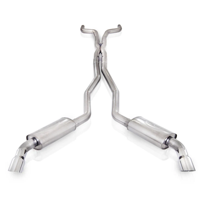 Stainless Works 2010-15 Camaro 6.2L 3in Exhaust X-Pipe S-Tube Turbo Mufflers Polished Tips - Image 2