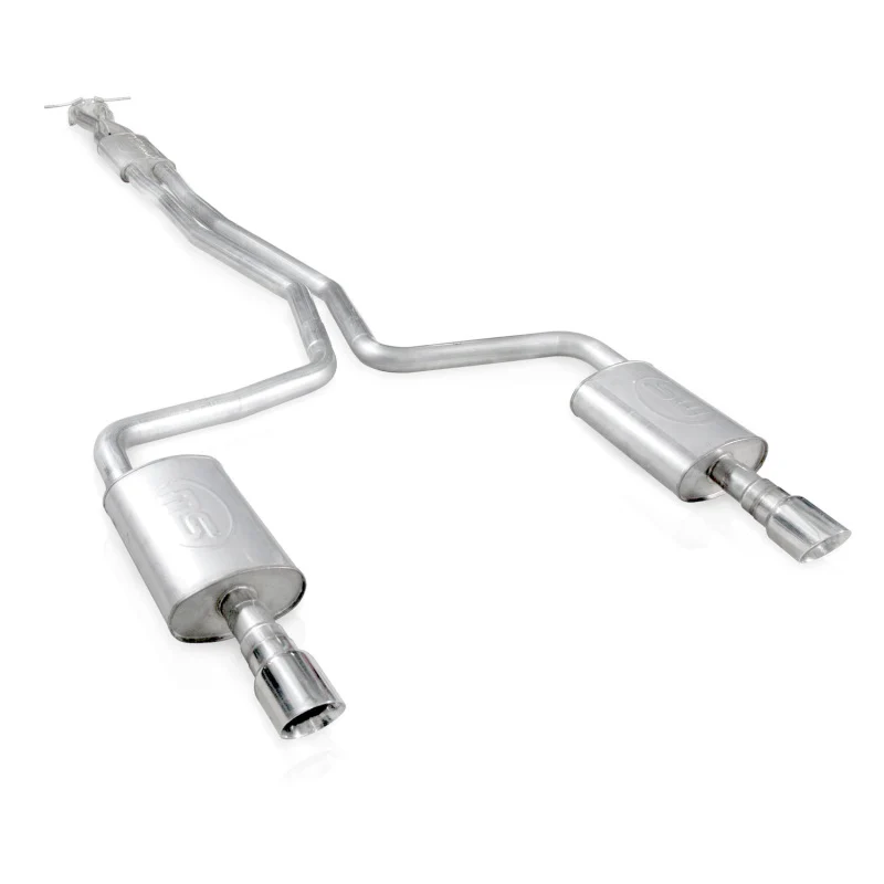 Stainless Works 2010-18 Ford Taurus SHO V6 2-1/2in Catback Chambered Mufflers X-Pipe - Image 3