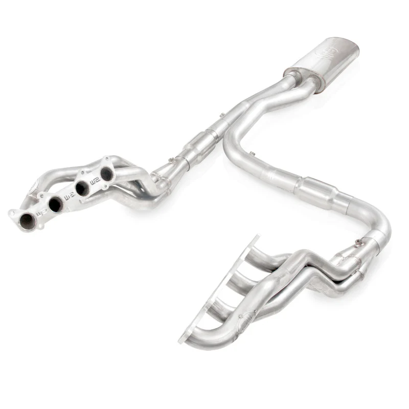 Stainless Works 2011-14 F-150 5.0L 1-3/4in Primaries 3in High-Flow Cats X-Pipe - Image 2