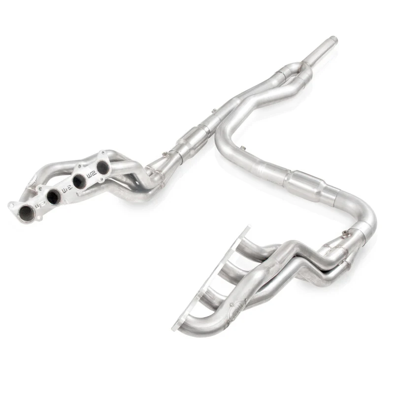 Stainless Works 2011-14 F-150 5.0L 1-3/4in Primaries 3in High-Flow Cats Y-Pipe - Image 2