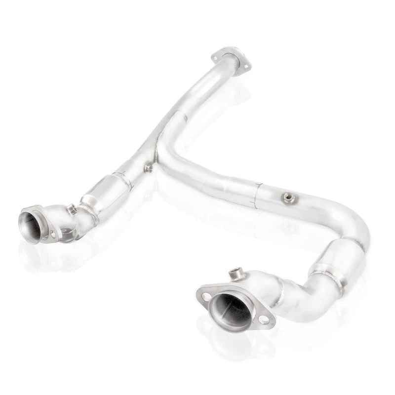Stainless Works 2015-16 F150 2.7L Downpipe 3in High-Flow Cats Y-Pipe Factory Connection - Image 5