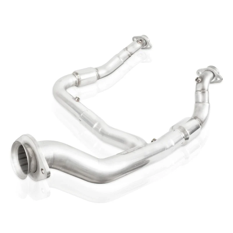 Stainless Works 2015-16 F150 2.7L Downpipe 3in High-Flow Cats Y-Pipe Factory Connection - Image 6