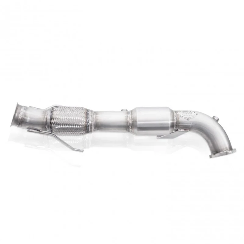 Stainless Works 2016-18 Ford Focus RS 3in High-Flow Cats Downpipe Factory Connection - Image 4