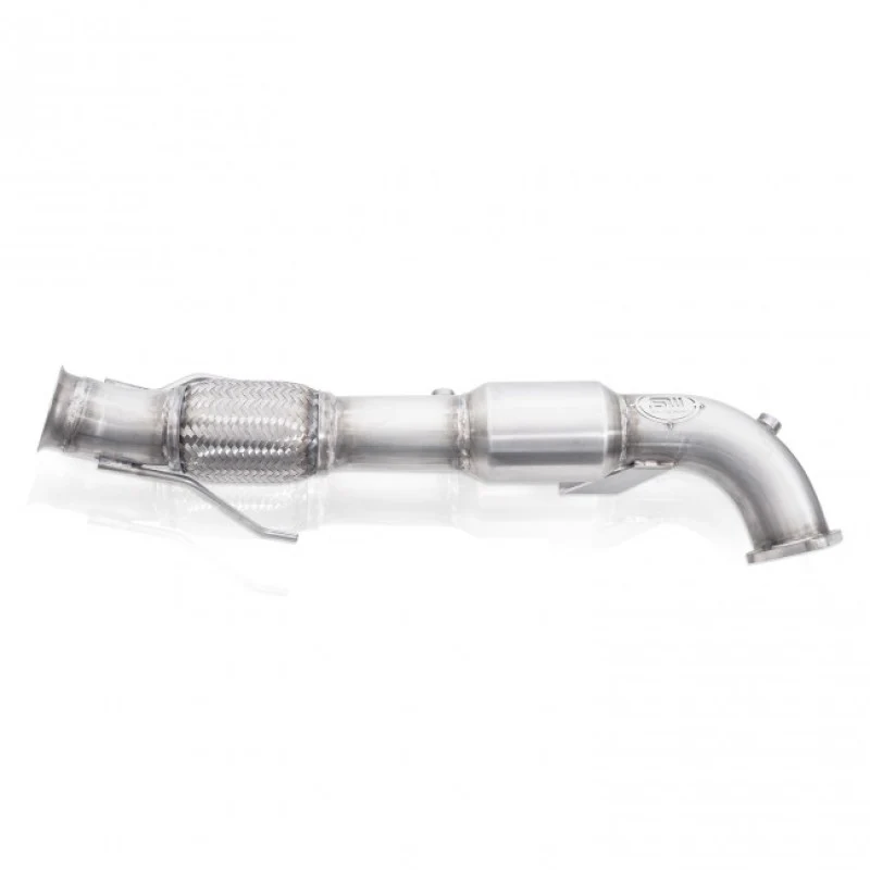 Stainless Works 2016-18 Ford Focus RS 3in High-Flow Cats Downpipe Factory Connection - Image 6