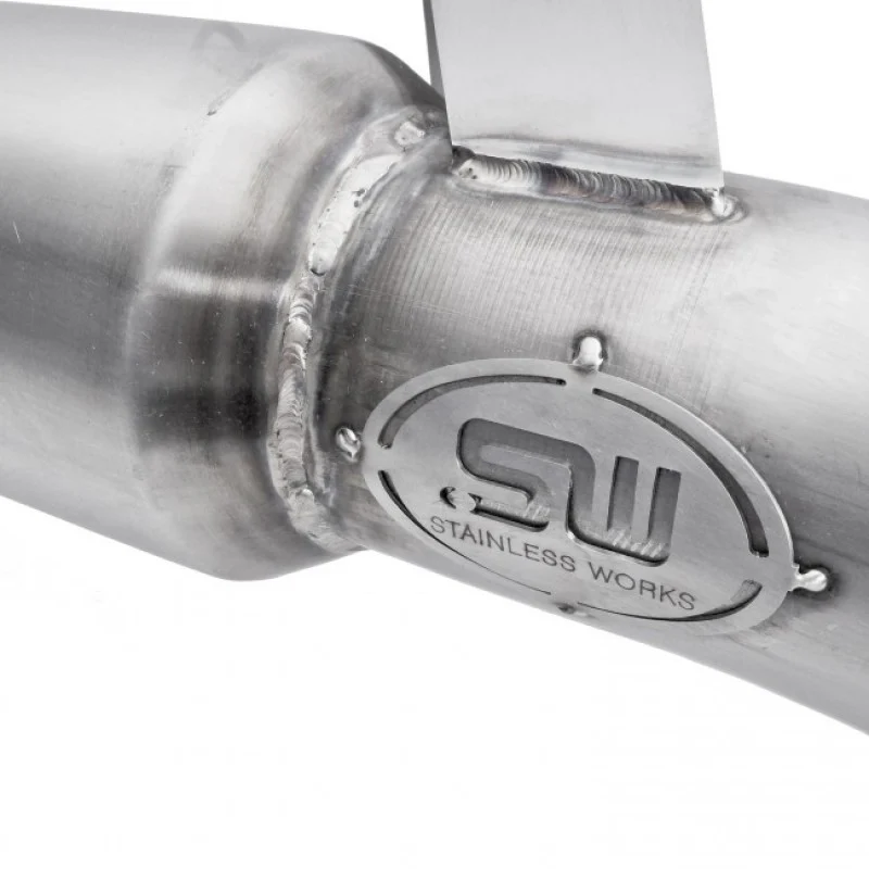 Stainless Works 2016-18 Ford Focus RS 3in High-Flow Cats Downpipe Factory Connection - Image 7
