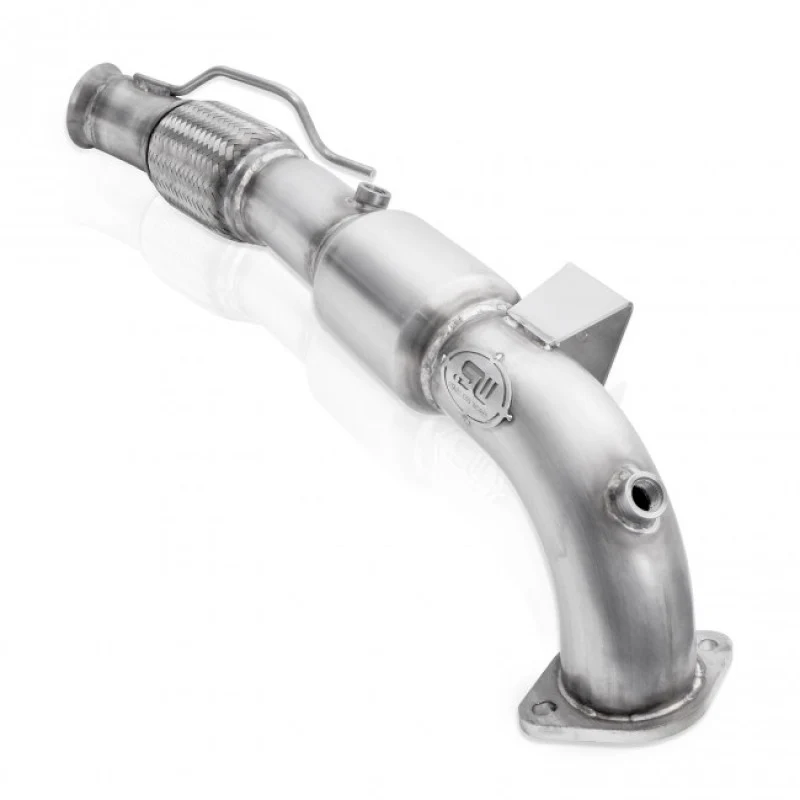 Stainless Works 2016-18 Ford Focus RS 3in High-Flow Cats Downpipe Factory Connection - Image 8