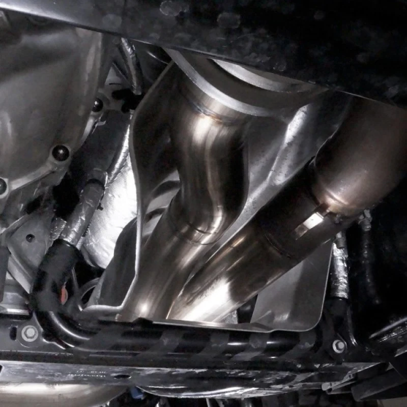 Stainless Works 2017 F-150 Raptor 3.5L 3in Downpipe High-Flow Cats Factory Connection - Image 2