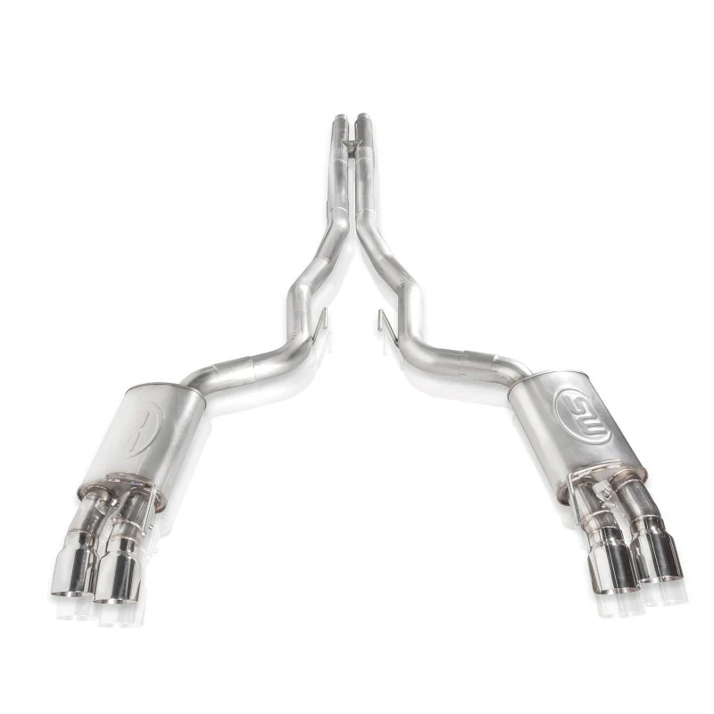 Stainless Works 2018+ Ford Mustang GT 3in Redline Series Catback H-Pipe w/Active Valves & Quad Tips - Image 14