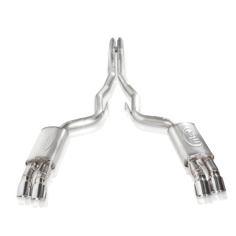 Stainless Works 2018+ Ford Mustang GT 3in Redline Series Catback H-Pipe w/Active Valves & Quad Tips - Image 18
