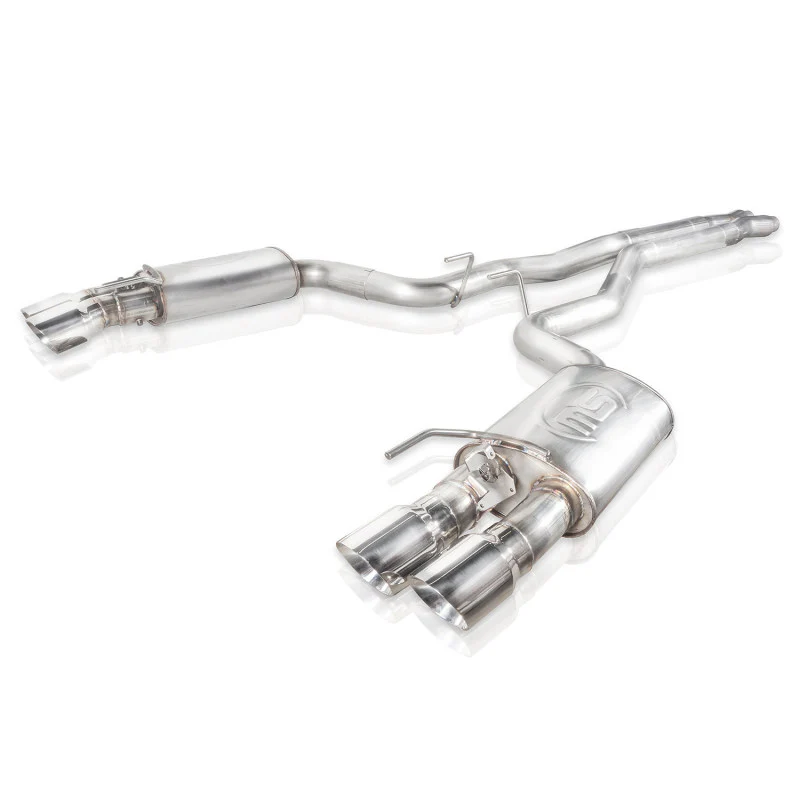 Stainless Works 2018+ Ford Mustang GT 3in Redline Series Catback X-Pipe w/Active Valves & Quad Tips - Image 18