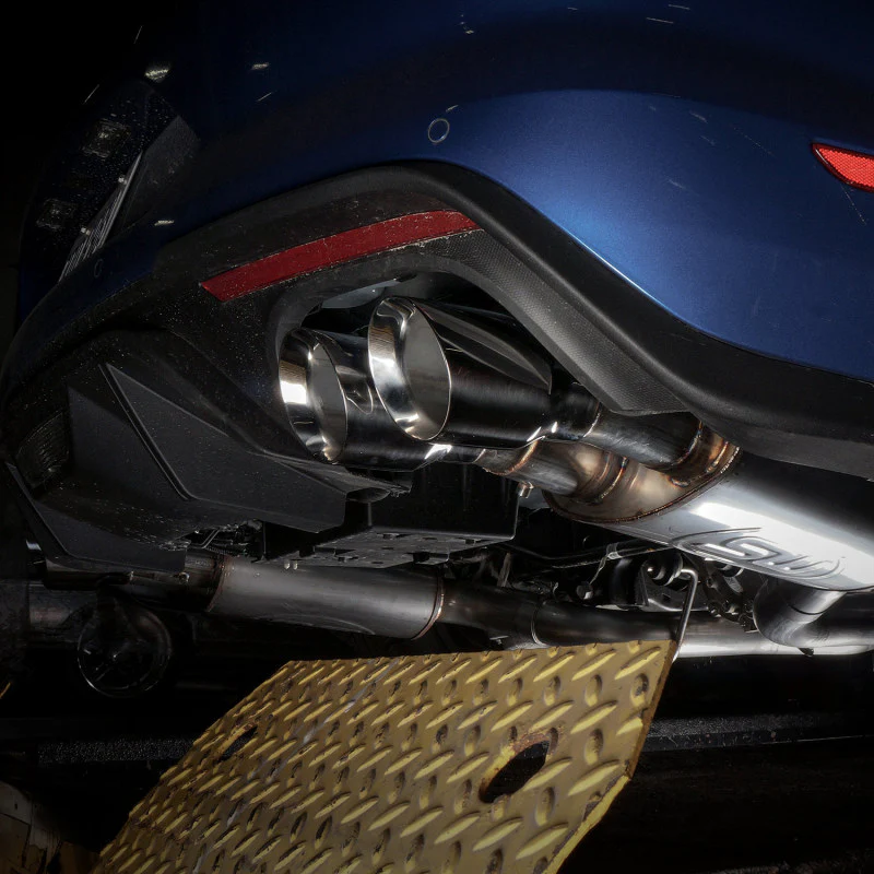 Stainless Works 2018+ Ford Mustang GT 3in Redline Series Catback X-Pipe w/Active Valves & Quad Tips - Image 6