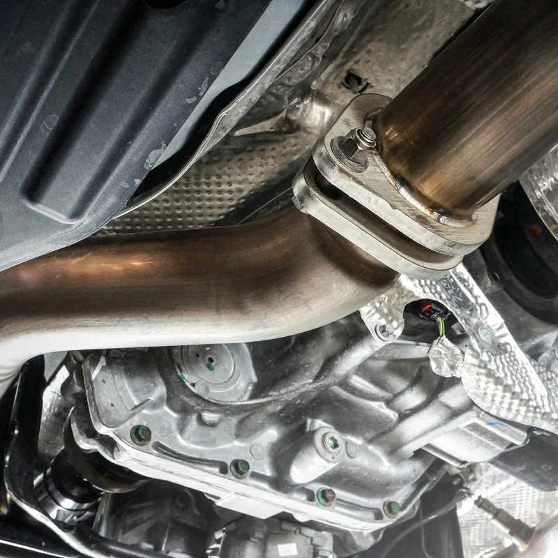 Stainless Works 2018 Jeep TrackHawk 6.2L 3in Catback System X-Pipe Turbo S-Tube Muffler Stock Exit - Image 9