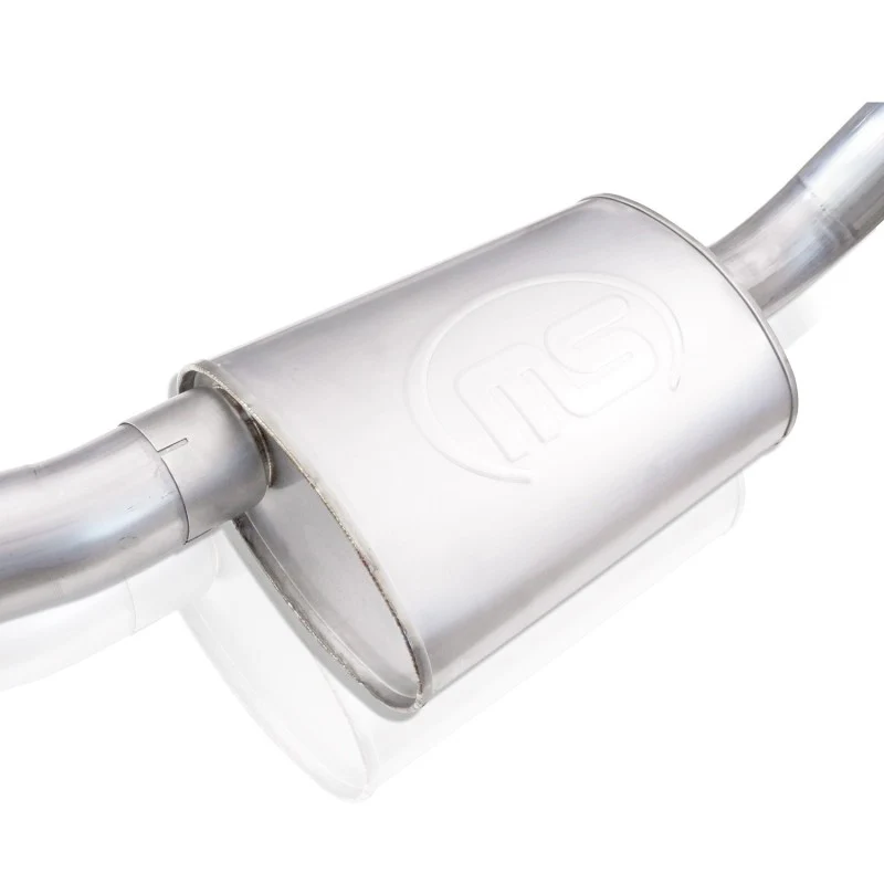 Stainless Works 62-67 Chevy Nova 3in Catback w/ X-Pipe Turbo Chambered Mufflers 3in Cores - Image 4