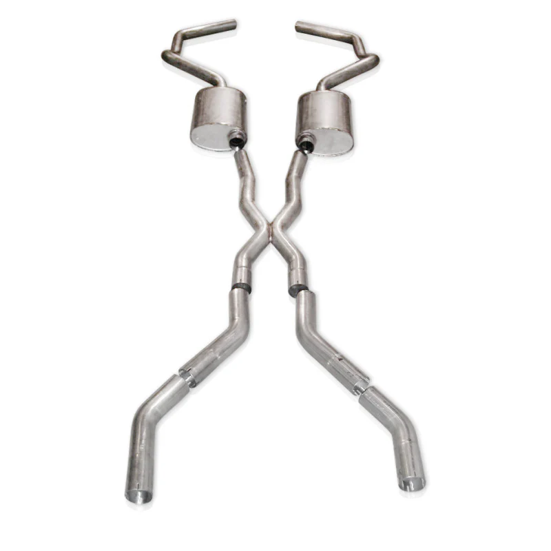 Stainless Works Chevy Camaro 1967-69 Exhaust 2.5in Stainless with X-Pipe - Image 3