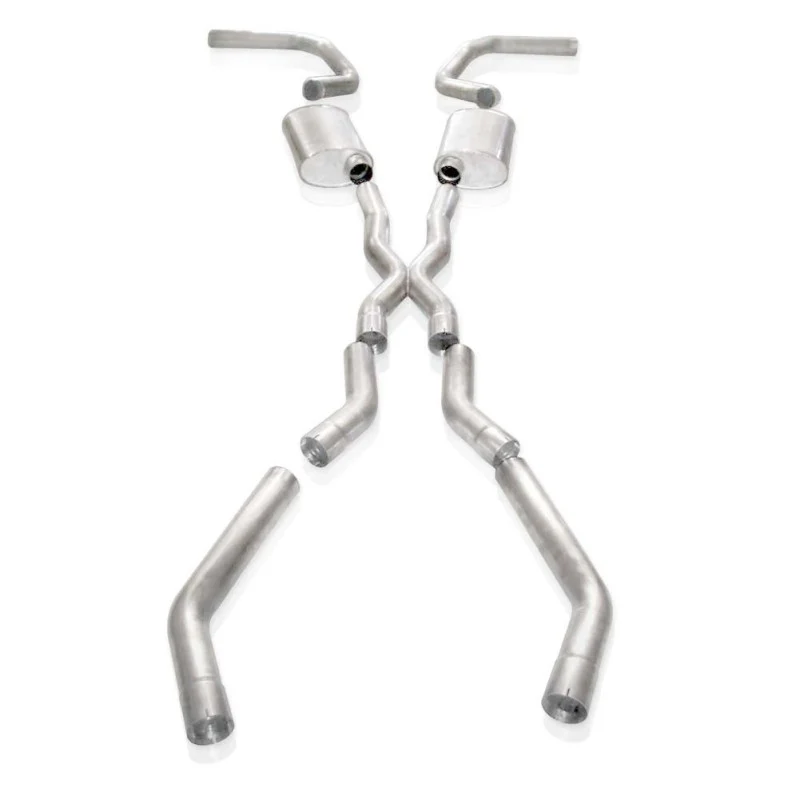 Stainless Works Chevy Camaro 1967-69 Exhaust 3in Stainless with X-Pipe - Image 2