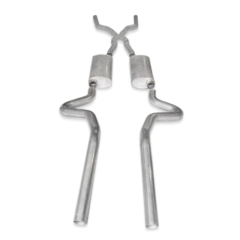 Stainless Works Chevy Chevelle LS1 Hot Rod 1968-72 Exhaust 3in Stainless Turbo Mufflers - Image 3
