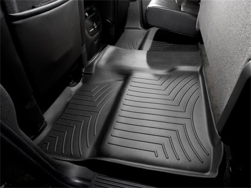 WeatherTech 07-13 Chevrolet Silverado Crew Cab Rear FloorLiner - Black - Image 8