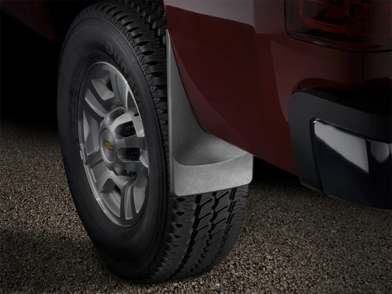 WeatherTech 07-13 Chevrolet Silverado No Drill Mudflaps - Black - Image 5