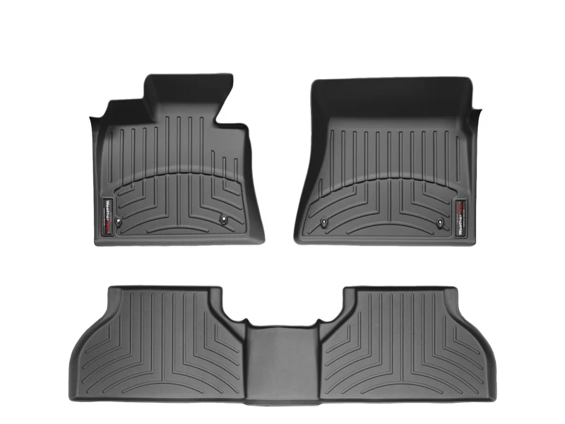WeatherTech 09+ Ford F150 Reg/SuperCrew (w/ Heating Vents) Front and Rear FloorLiners - Black - Image 2