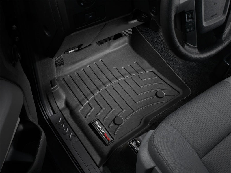 WeatherTech 09+ Ford F150 Reg/SuperCrew (w/ Heating Vents) Front FloorLiners - Black - Image 16