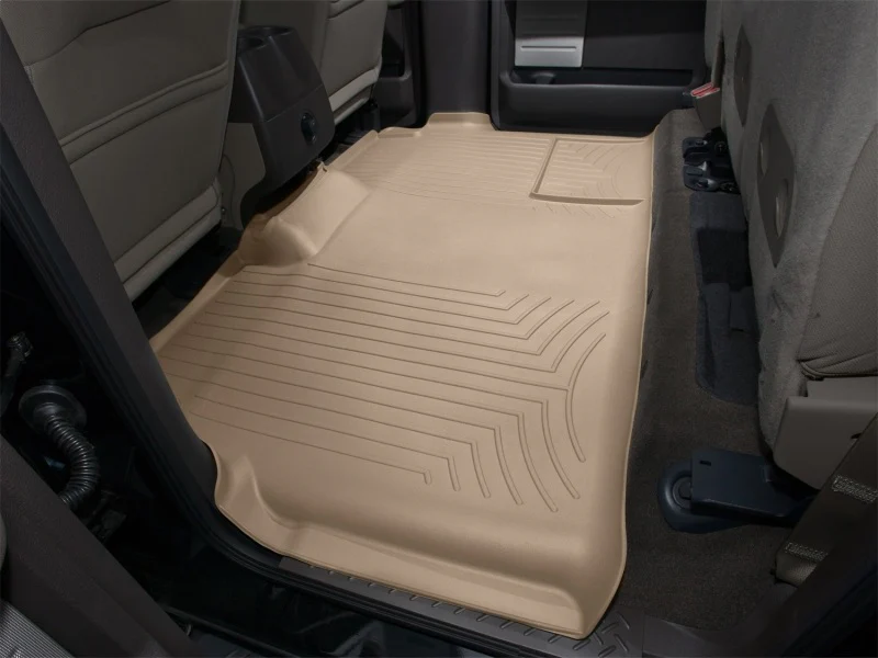 WeatherTech 09+ Ford F150 Super Crew Rear FloorLiner - Tan - Image 6