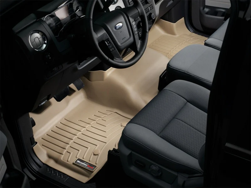 WeatherTech 11+ Ford F-150 Front Floorliner OTH - Tan - Image 6