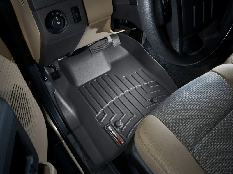 WeatherTech 11+ Ford F250/F350/F450/F550 Front FloorLiner - Black - Image 5