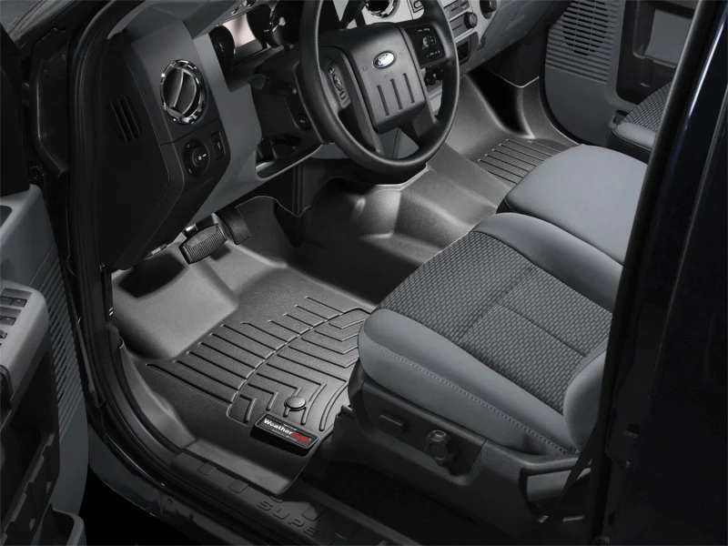 WeatherTech 11+ Ford F250/F350/F450/F550 Front FloorLiner - Black - Image 15