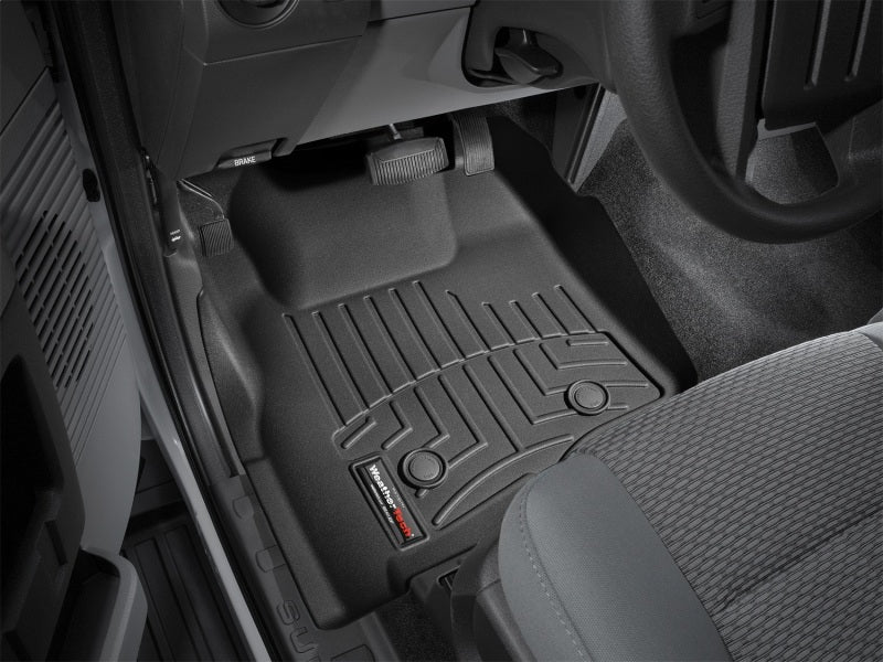 WeatherTech 11+ Ford F250/F350/F450/F550 Front FloorLiner - Black - Image 9