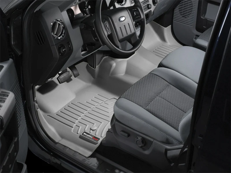 WeatherTech 11+ Ford F250/F350/F450/F550 Front Floorliner OTH - Grey - Image 5