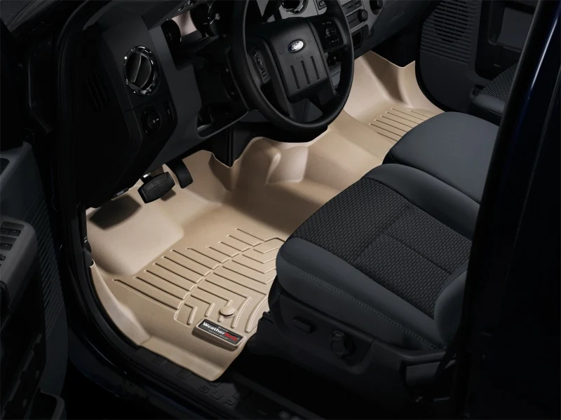 WeatherTech 11+ Ford F250/F350/F450/F550 Front Floorliner OTH - Tan - Image 15