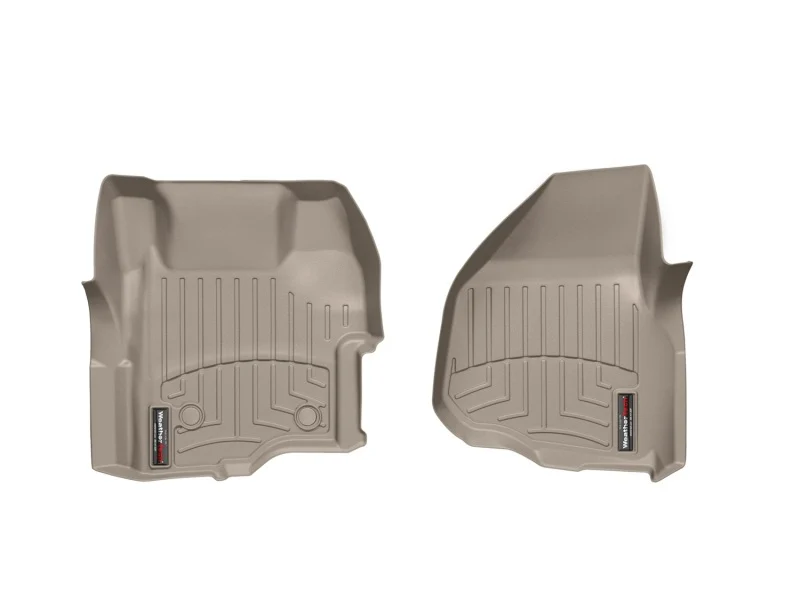 WeatherTech 11+ Ford F250/F350/F450/F550 Front FloorLiner - Tan - Image 4