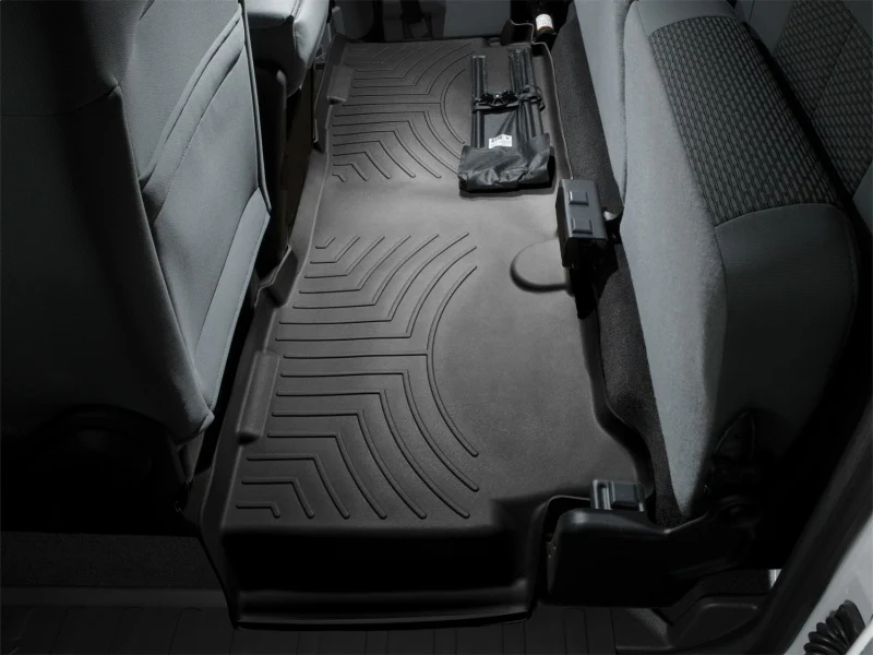 WeatherTech 11+ Ford F250/F350/F450/F550 Super Cab Rear FloorLiner - Black - Image 16